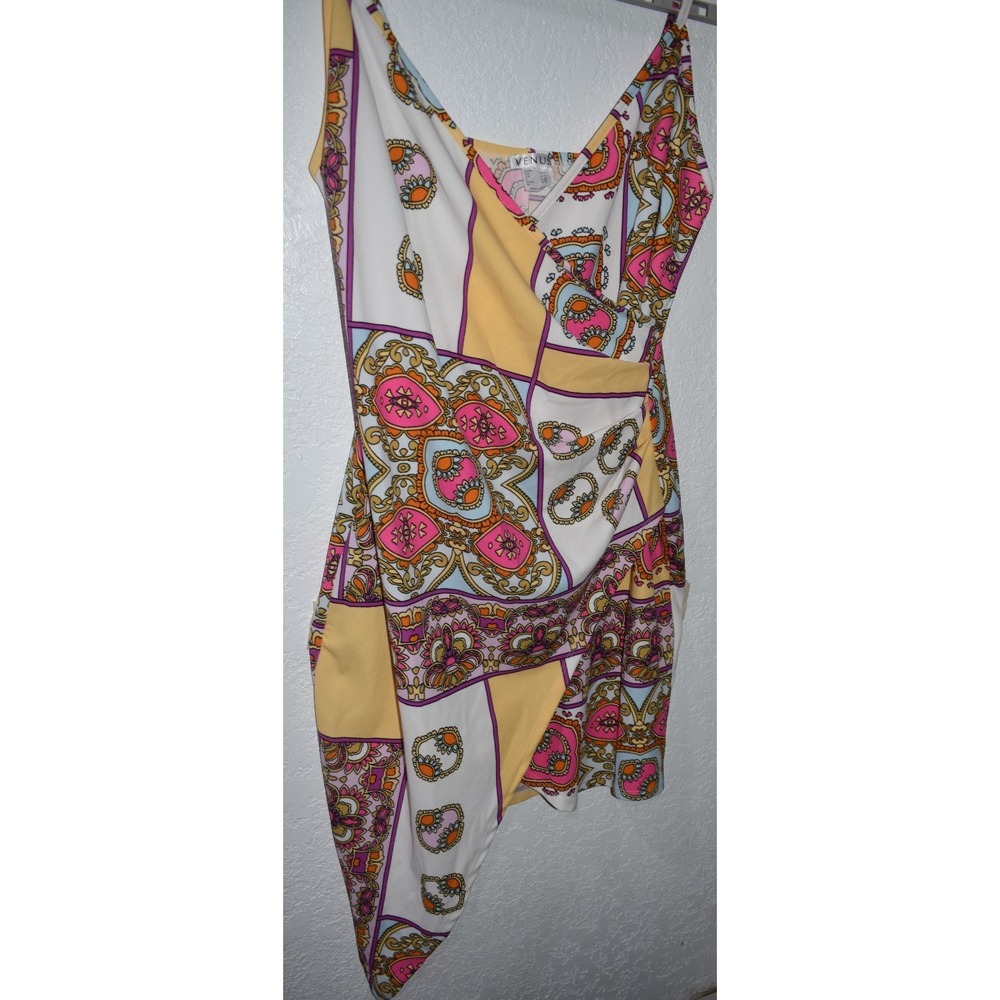 Venus LARGE Sleeveless Dress Tropical Hawaiian Adjustable Strap Costal Beachy